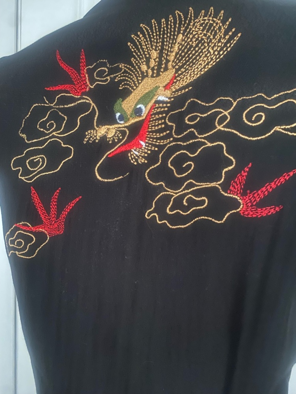 Black Embroidered Cap-Sleeve Midi Dress - Picture 11 of 13